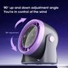 Touch Screen Desk Fan 100-Speed Adjustable Quiet Cooling Strong Wind with Digital Display Portable Mini Fan Air Circulation Fan