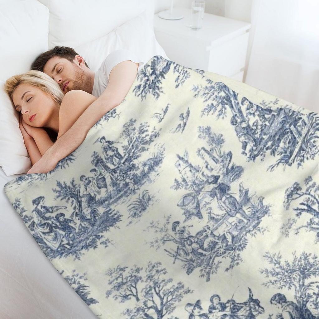 Пудрово-голубой французский туаль, пикниковые дизайны, плед, кемпинг, зима, кровати, термо, смешной подарок, одеяла