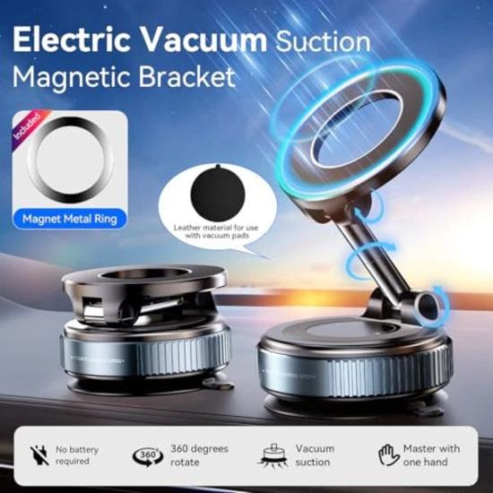 Rotatable Vacuum Strong Suction Magnetic Phone Holder Car Mount Stand Universal