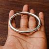 Classic Round Silver Bangle, Simple Bracelet for Everyday Wear, Minimalist Jewelry