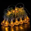 150CM Halloween Fun Light String Portable Pumpkin Skeleton Head Home Bar Decoration LED String Light Home Halloween Party Decoration