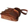 Brown Genuine Vintage Goat Leather Handmade Laptop Satchel Messenger Office Bag