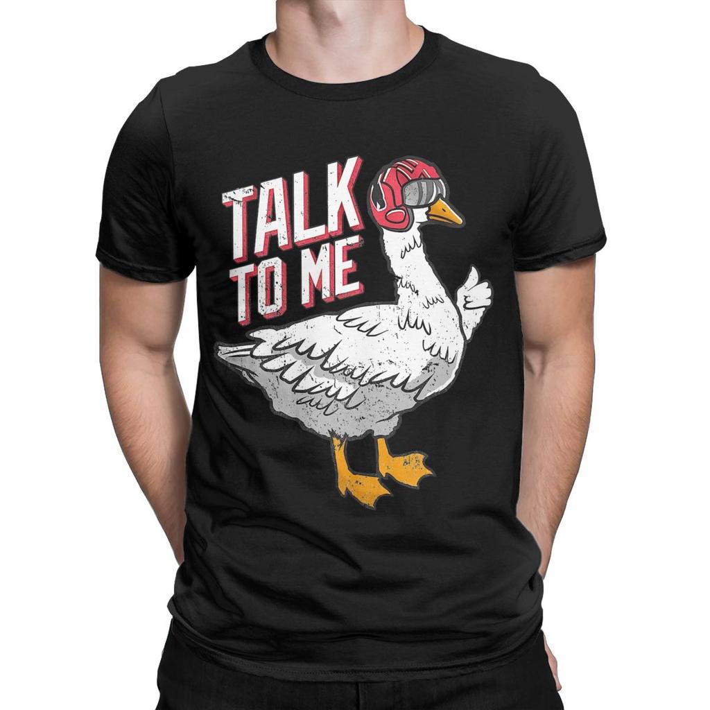Футболки Talk To Me Goose для мужчин, винтажная хлопковая футболка с круглым вырезом и коротким рукавом, футболки 4XL 5XL, одежда