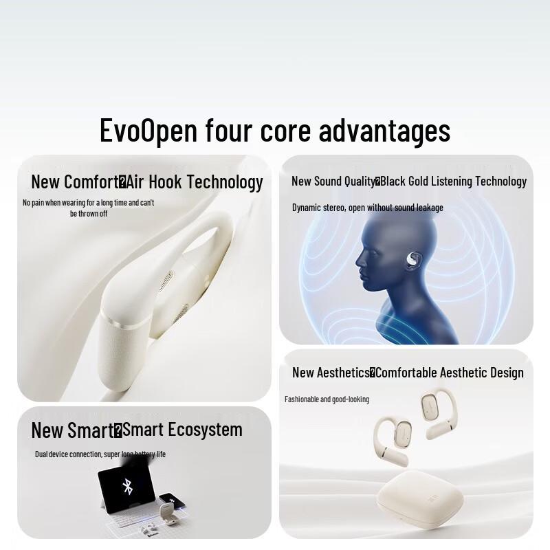 Edifier Bluetooth-наушники Evo Open-Ear для спорта