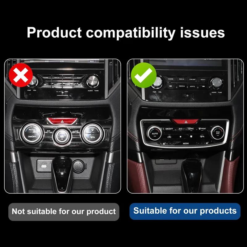 For Subaru Forester 2024 Car Central AC Panel Frame Real Soft Carbon Fiber Trim Sticker RHD LHD