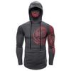 Men Trend With Mask Hood Sweatshirt Elastic Fitness Tattoo Print Hooded Sweat Homme Mens Hip Hop  Ninja Suit Streetwear
