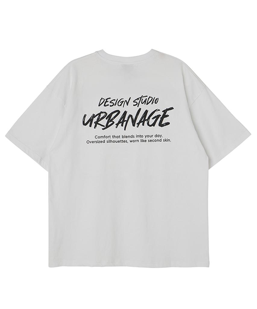 URBANAGE Design Studio Logo Oversized Short Sleeve_White