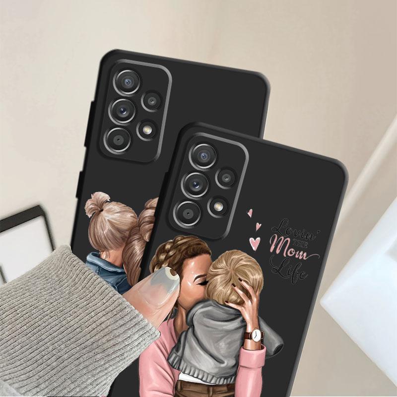 Черный матовый чехол для Xiaomi Mi 10 5G A2 Lite 11 Lite 10S 9T 10T 11T 9 SE 12 12X Note 10 Pro Woman Fashion girl Super Mom baby