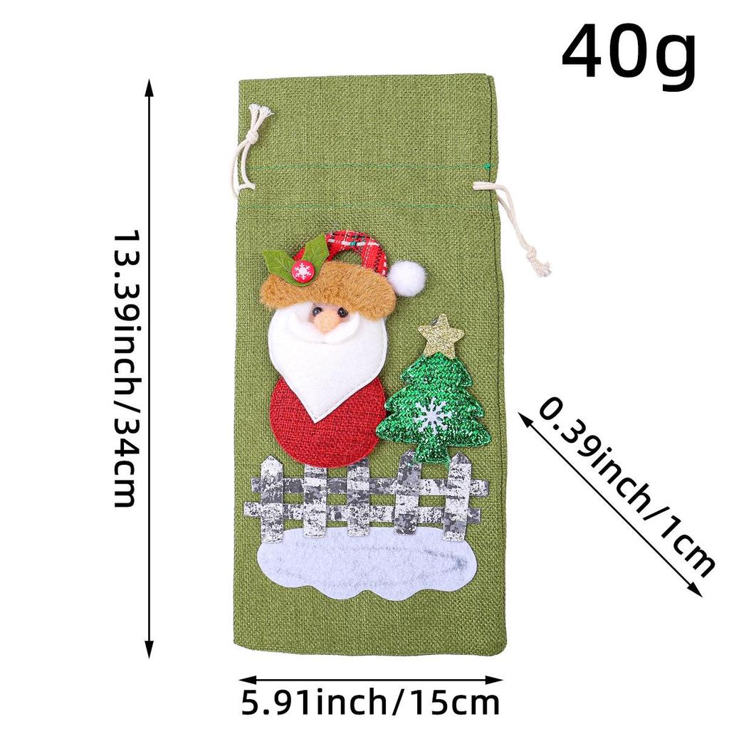 Праздничный чехол на винную бутылку в виде Санта-Клауса и украшения для рождественской вечеринки