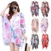 Geometric Patterns Chiffon Shawl Multicolor Suncreen Cardigan Fashion Beach Towel  Summer