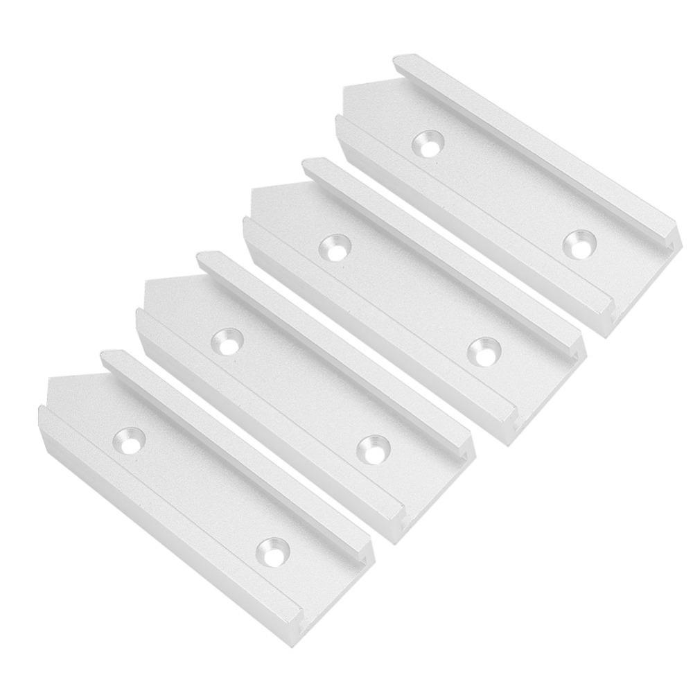 4pcs Aluminum Alloy Miter Track Jig Fixture 30mm Width Slot Connector For Router Table
