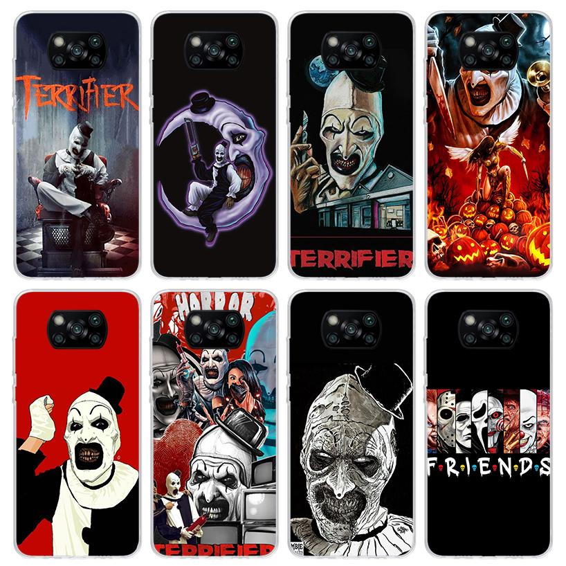 Horror Movie Terrifier Phone Case For Xiaomi Poco X7 X6 X5 Pro F7 Ultra Redmi 15C 15 13 13C 12 12C 10 10A 10C 9 9A 9C 9T Shell P