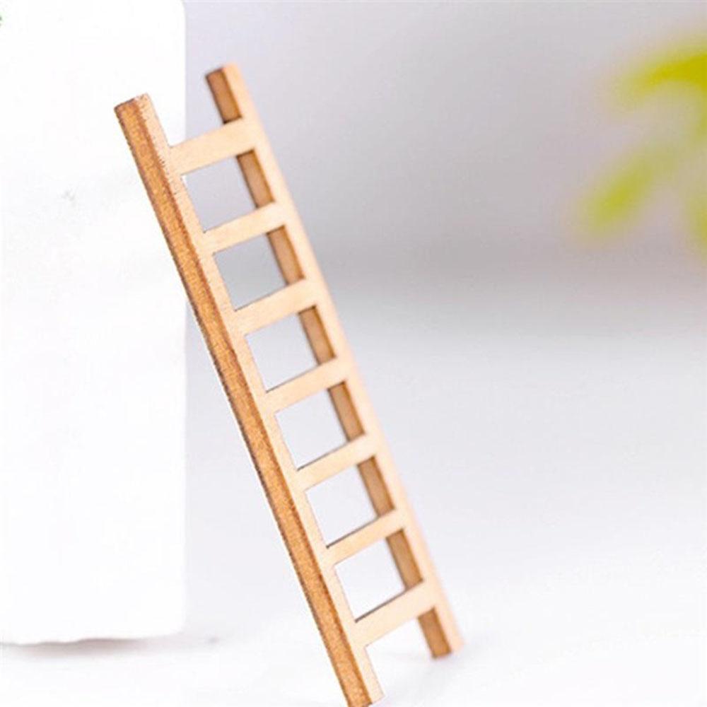 Принадлежности Ручная работа Миниатюрная деревянная лестница Домашнее украшение Садовое украшение Микроландшафт