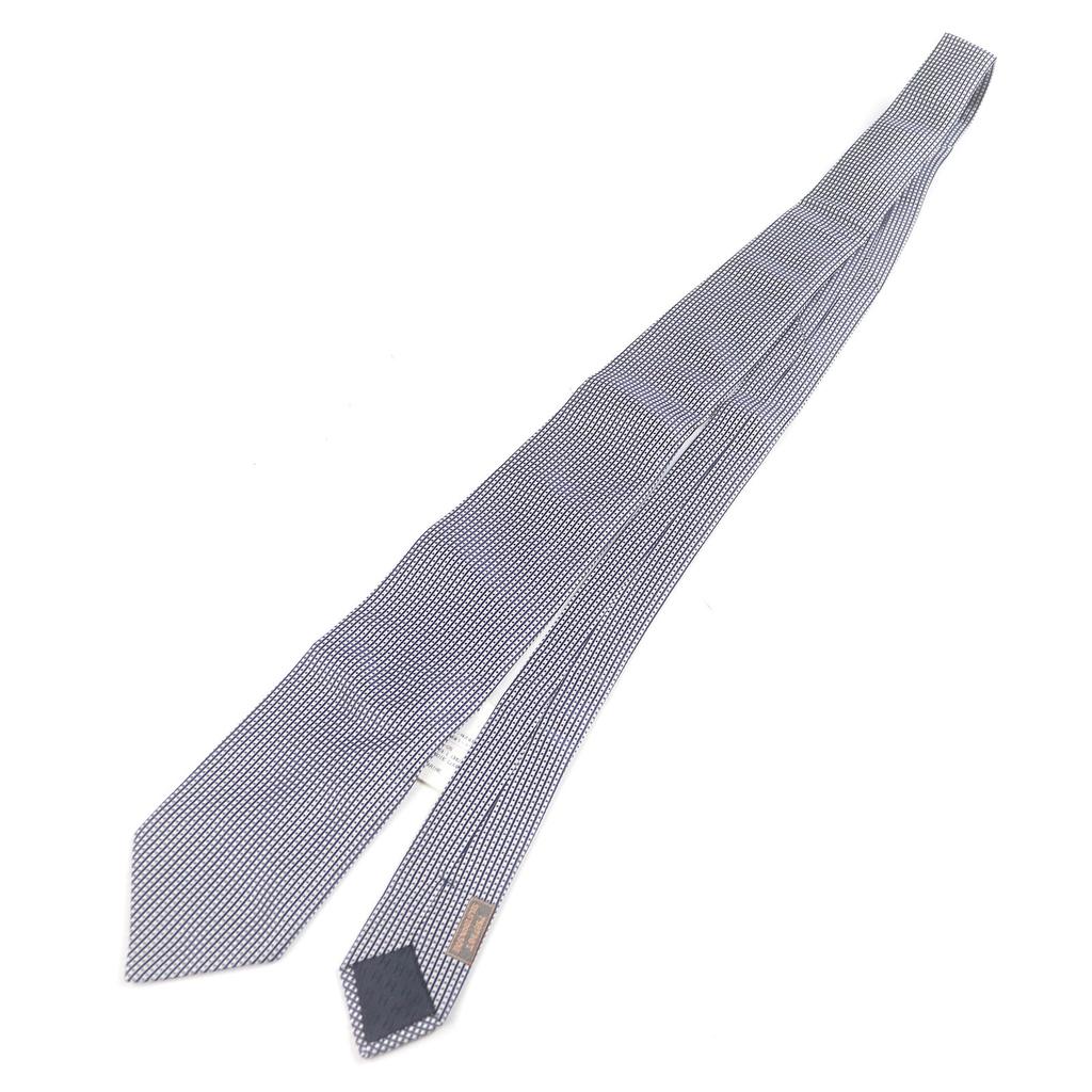 Безупречный галстук HERMES Обычный галстук Бронзово-морской шелк мужской 758738T Б/у