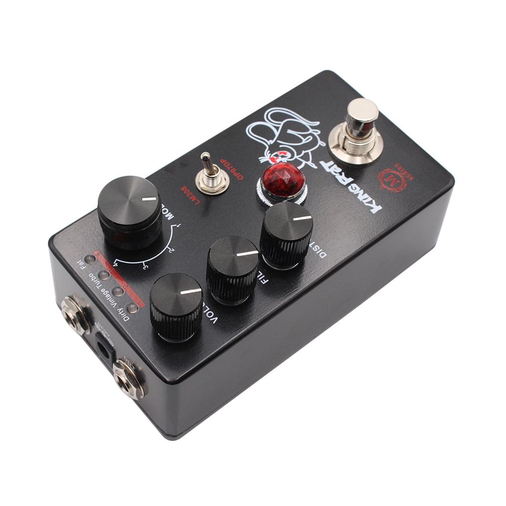 Педаль эффектов MOSKYAudio Fuzz Distortion для гитары, 4 режима переключения и регуляторы громкости и искажения фильтра. Компактная, портативная.