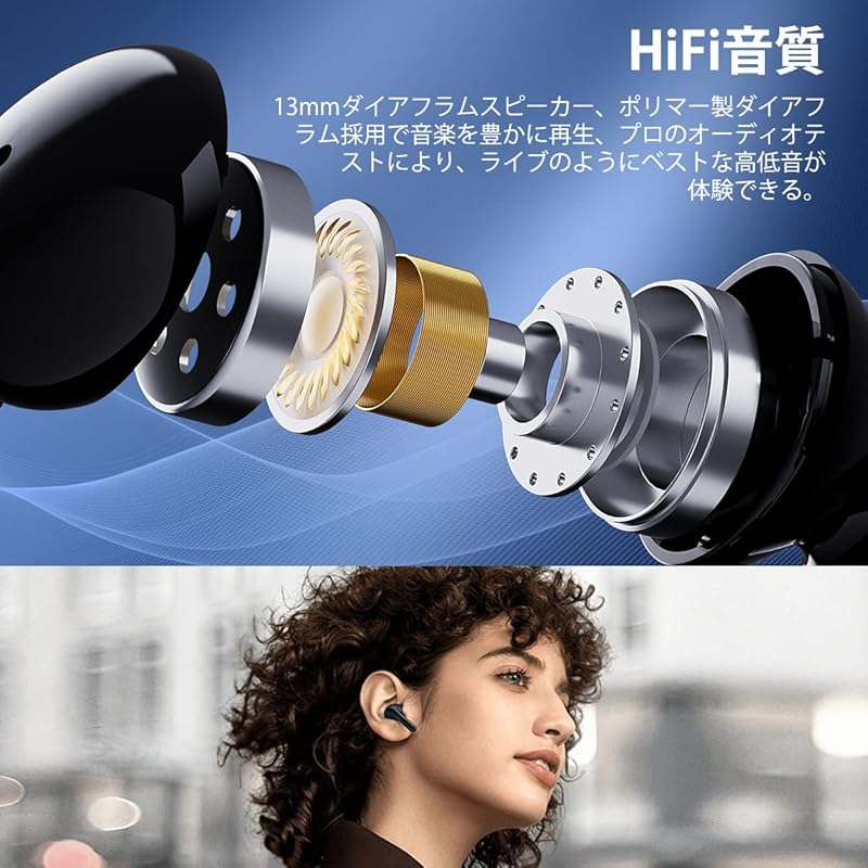 Wireless Earphones Earphones Bluetooth Earphones 2025 Latest Equipped with Bluetooth5.4+EDR Compatible with AAC/SBC Wireless Bluetooth Earphones