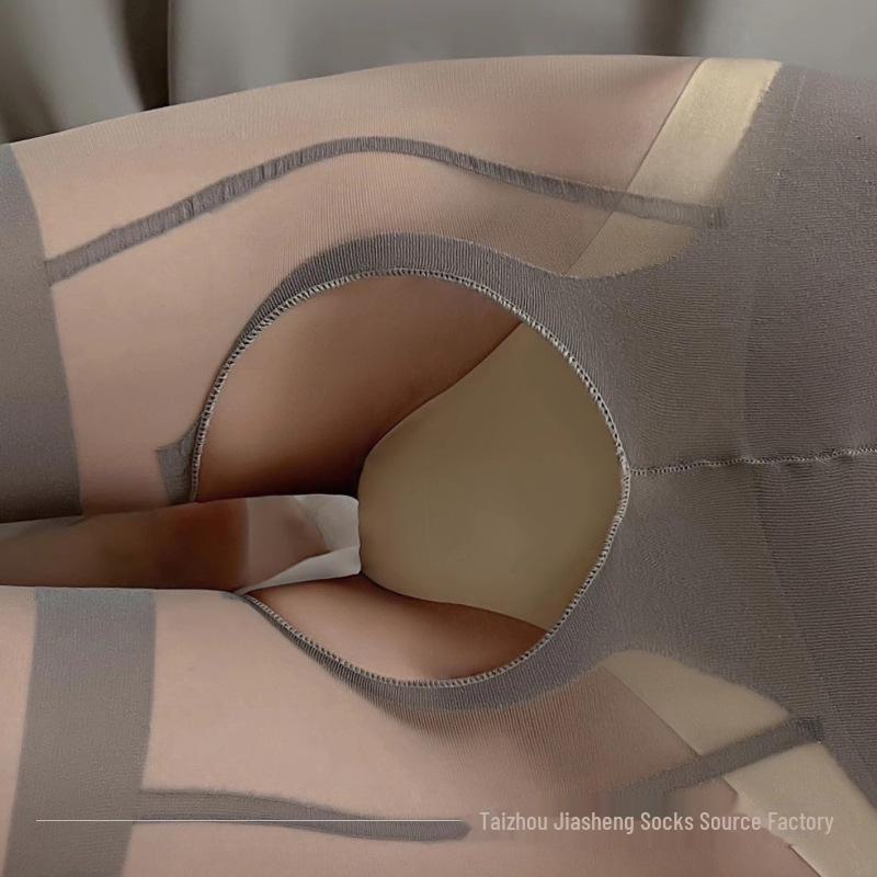 Бесплатная доставка: Сексуальные черные шелковые чулки с открытой промежностью и контрастные цветные колготки с подтяжками