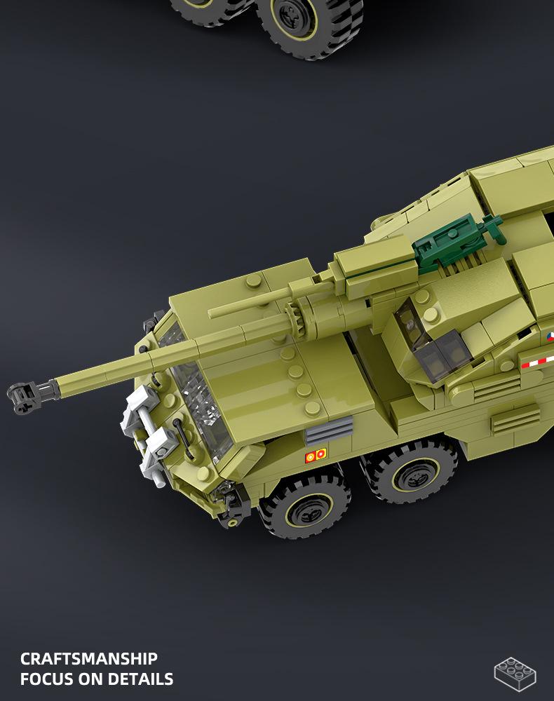 Children's Military Tank & Rocket Building Blocks Kit - Interlocking Toy for Boys