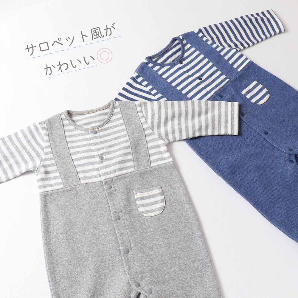 De Сделано в Японии Джинсовый стиль трикотажный комбинезон Стиль комбинезон для новорожденных Детская одежда Детская кайма 70 см 80 см Материал Теплый трикотаж Милый мальчики девочки [Creme