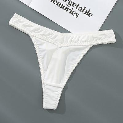 Бесшовные трусики Ледяной шелк Бесшовные трусики для женщин Мягкие тонкие стринги Женское атласное нижнее белье Женские трусики-бикини