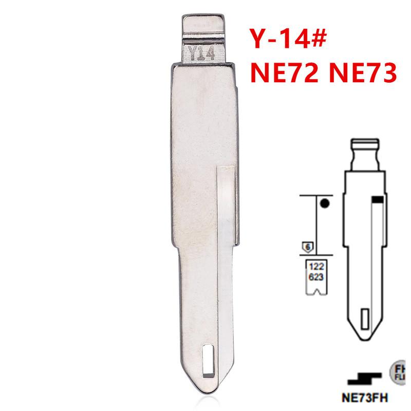 10 шт. Y-14# NE36 NE72 NE73 Металлический Необработанный Заготовка Откидной Брелок Ключа для Renault Peugeot Citroen для keydiy KD xhorse VVDI JMD