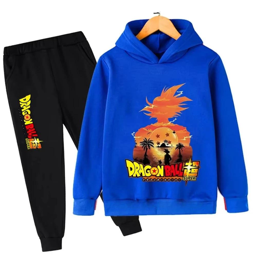TZWYAutumn and Winter New Anime Dragon Ball Wukong Hoodie Set for Boys Children Hoodies for Girls Sports Shirts for Children 3-12y