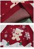2026 European Women's Round Neck Christmas Cartoon Knit Sweater