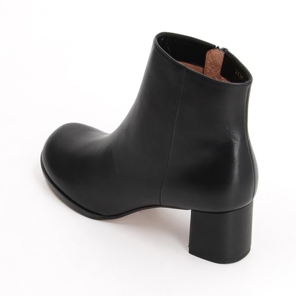 Ru Модные ботинки Косой носок Простые короткие сапоги 2836 Черный [Lanvin Bleu]