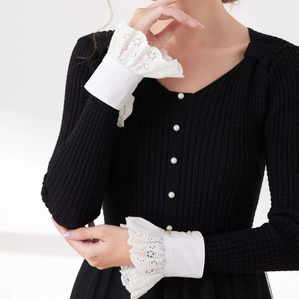 Clothing Decoration Lace Sleeve French Style Detachable Sleeve Fashion Fake Flared Sleeves Women