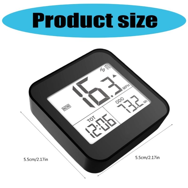 Large Display Bicycles Navigation Computer Waterproof Cycling Speedometer Large Screen 25H Battery Satellite Positioning