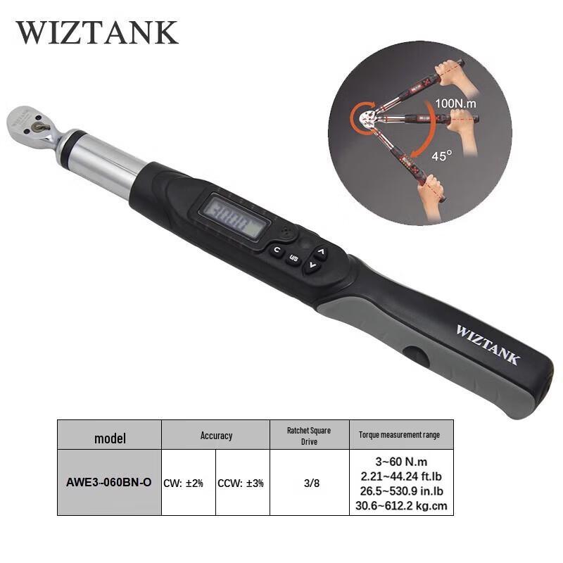 Цифровой угловой динамометрический ключ WIZTANK