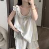 Летний новый костюм-пижама для женщин с подтяжками, полосатый, с эффектом тай-дай, сладкая одежда для студенческого общежития, домашняя одежда