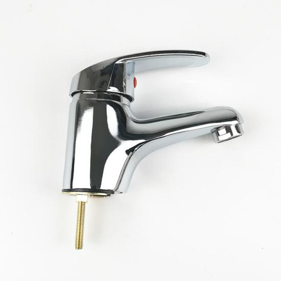 2Pcs Single Handle Vanity Faucet with Anti-Drip Core Chrome Basin Tap Contemporary Bathroom Sink Faucet