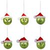 12PCS-Pack Of Christmas Decoration Christmas Tree Ornaments With Green Hair, Cute Decoration Props