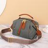 Genuine Cowhide Retro Boston Handbag 2024 - Trendy Leather Pillow Messenger Bag for Women