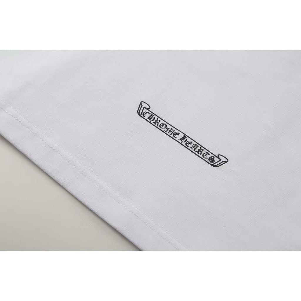 W356 CHROME HEARTS 2025 Summer New High Quality Cotton Round Neck Loose Large Size Men's and Women's T-shirt Couple T-shirt