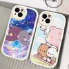 Милый Чехол Для Телефона Из ПУ Кожи Bubu Dudu Для IPhone 16 15 14 13 12 11 Pro Max Plus Задняя Крышка Fundas