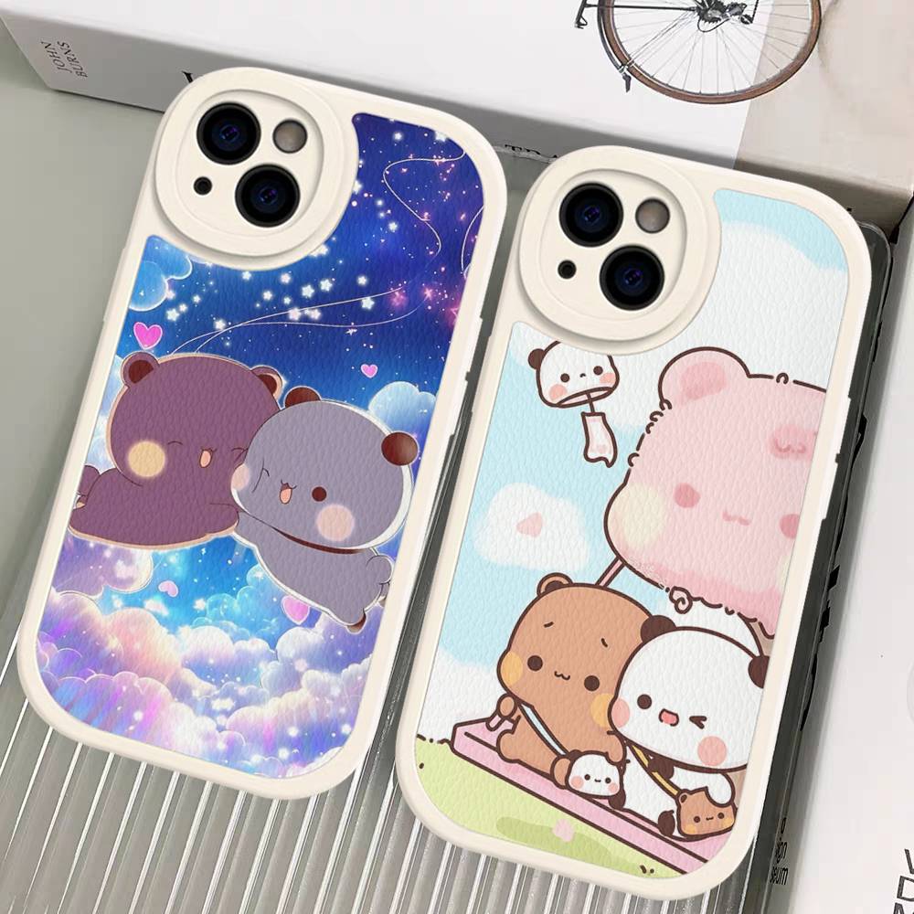 Милый Чехол Для Телефона Из ПУ Кожи Bubu Dudu Для IPhone 16 15 14 13 12 11 Pro Max Plus Задняя Крышка Fundas