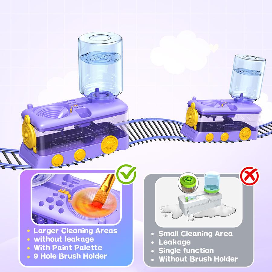 Paintbrush Cleaner; Automatic Water Changing Paintbrush Cleaner; Watercolor Painting Cleaner Nail Artist Art Student Oil Paint Cleaning Tool