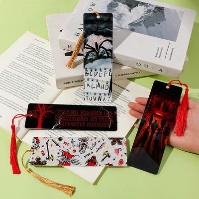 Популярные Акриловые Закладки для Книг из Фильмов Ужасов, Креативные Аксессуары для Читателей, Канцелярские Товары для Студентов и Рабочее Место Учителя