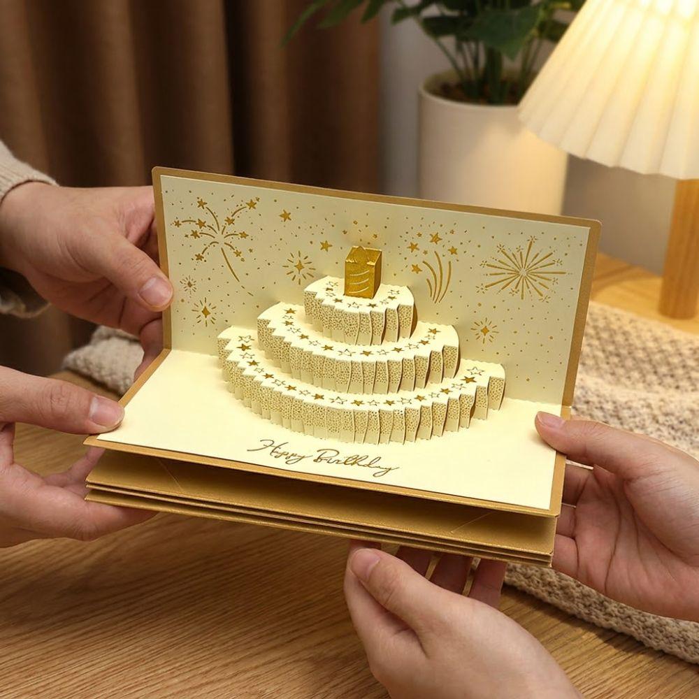 Folding Birthday Red Envelope 6 Card Slots Lucky Money Envelope Gift Giving