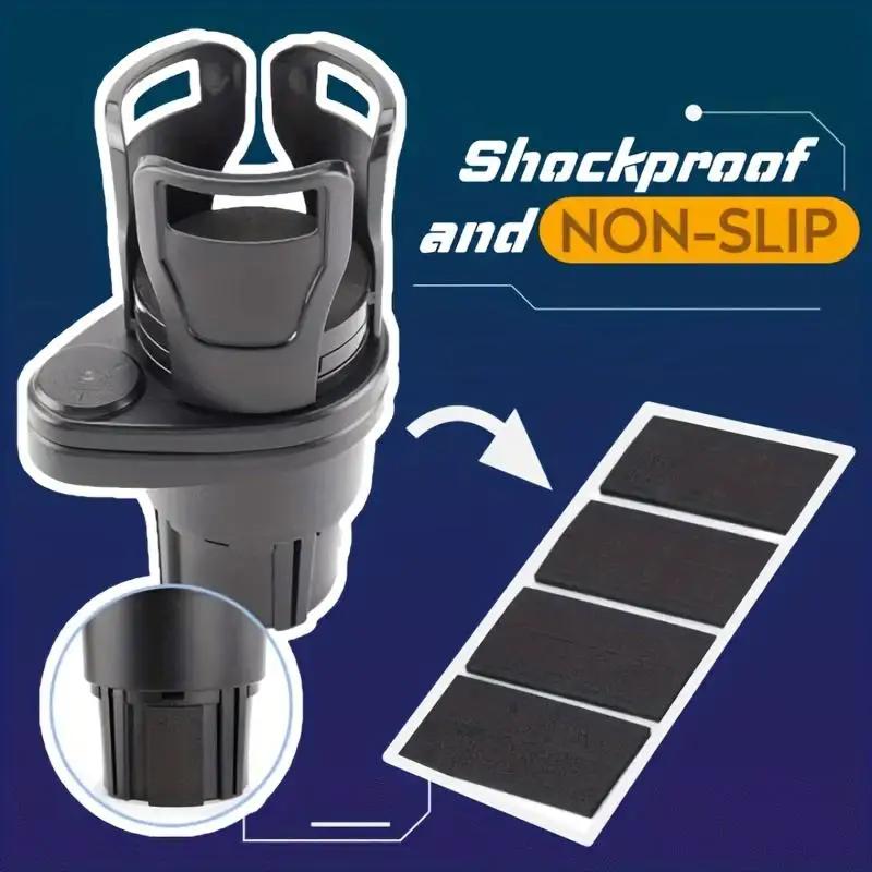 Автомобильный подстаканник с расширителем для автомобильного адаптера, регулируемый многофункциональный двойной подстаканник с держателем для телефона, органайзер для ароматерапии