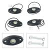 4pcs Car Decorative Light 12V-24V DC Aluminum Alloy+PC Car LED Rock Lights Underbody Light 9W IP67 Ambient Light Ship Deck Light