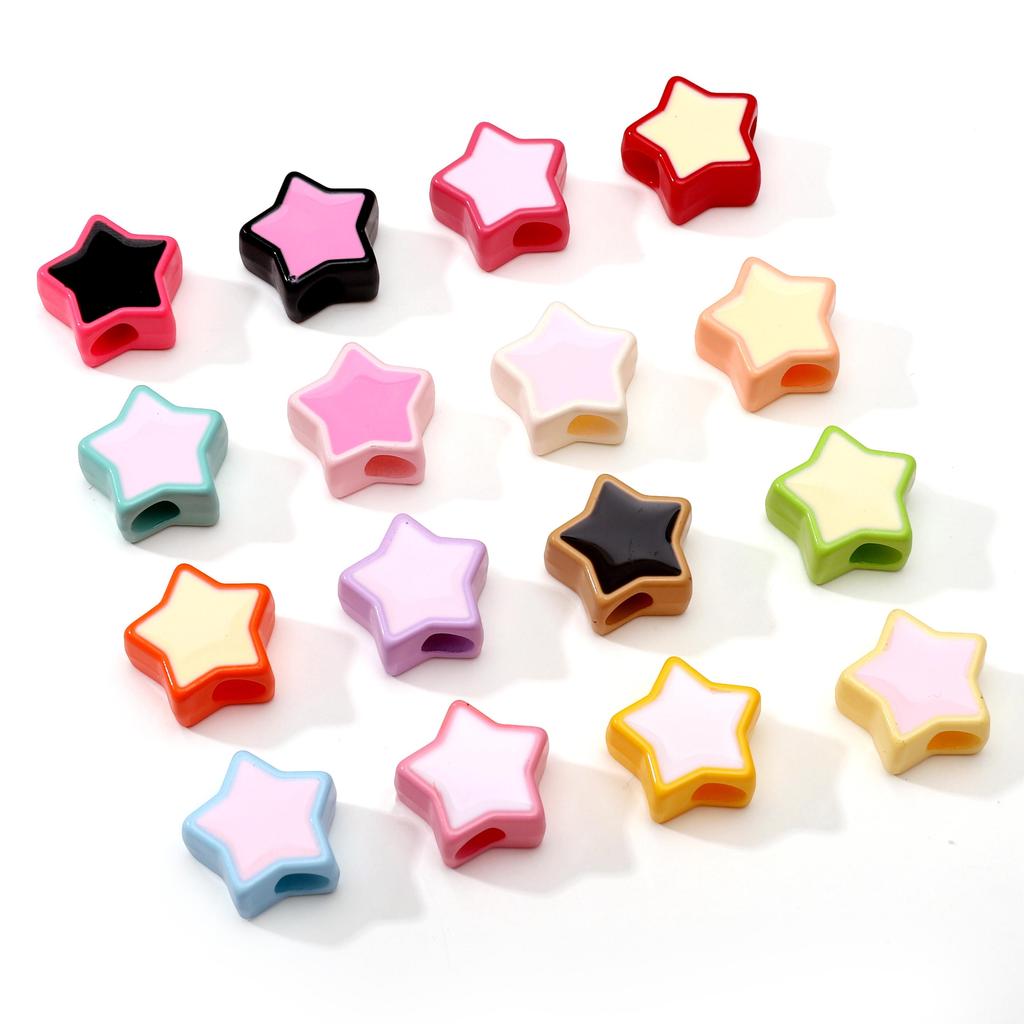 2 шт. Акриловые бусины-пентаграммы для изготовления своими руками ожерелья, браслета, серег, ювелирных изделий, аксессуары для рукоделия