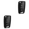 for VW Skoda SEAT Replacement Car Key Shell 3 Button with HU66 Blade Uncut Flip Key Case No Electronics