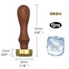 Ice Stamp With Removable Brass Head & Wood Handle - Vintage 1.18" Branding for Cubes, Cocktails, Whiskey, Mojito Drinks - Bar Making DIY Crafting