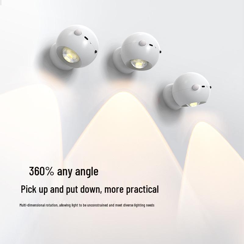 Magnetic Wireless Wall Light with Motion Sensor - Eye-Friendly Bedroom & Bedside Spotlight