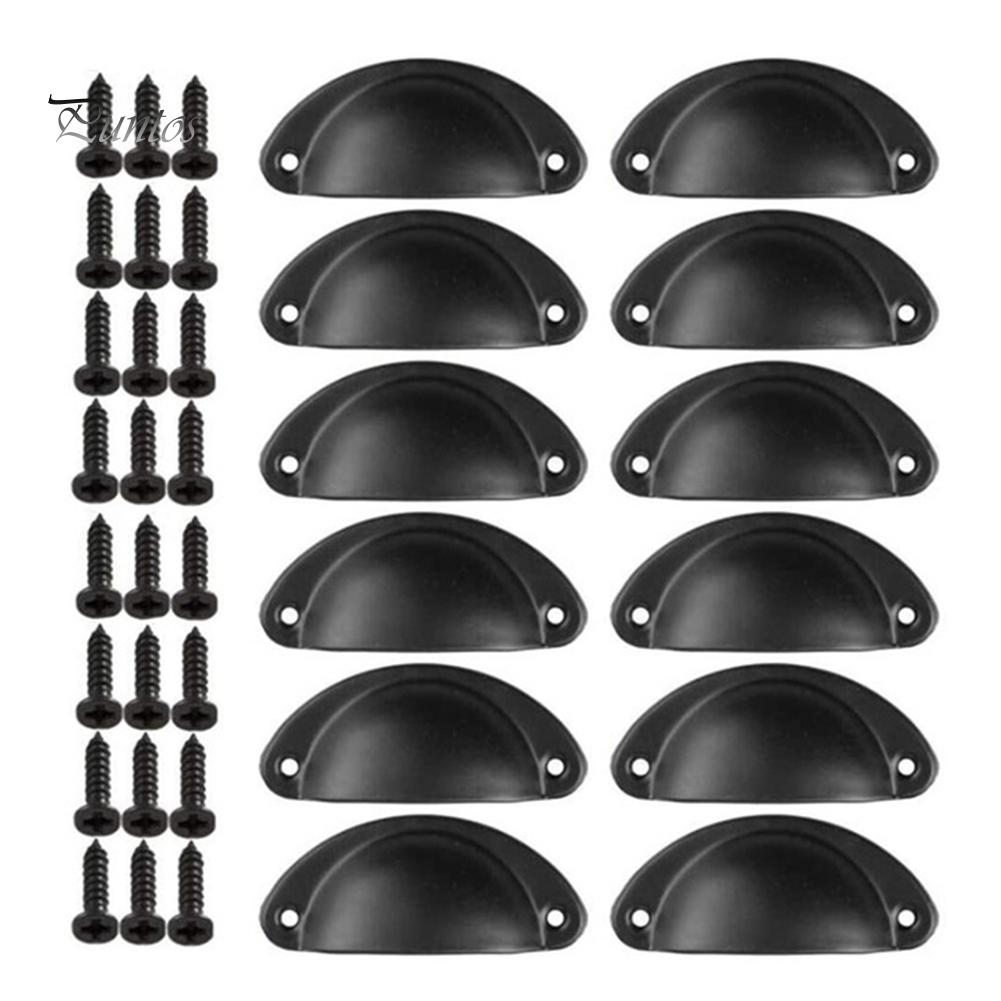 Puntos 12 шт./компл. винтажные металлические ручки для шкафа в форме ракушки, аксессуары для фурнитуры