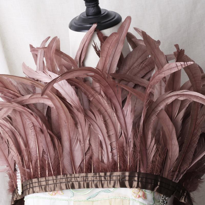 2m Rooster Tail Feather Trim: Costume & Accessory Decoration