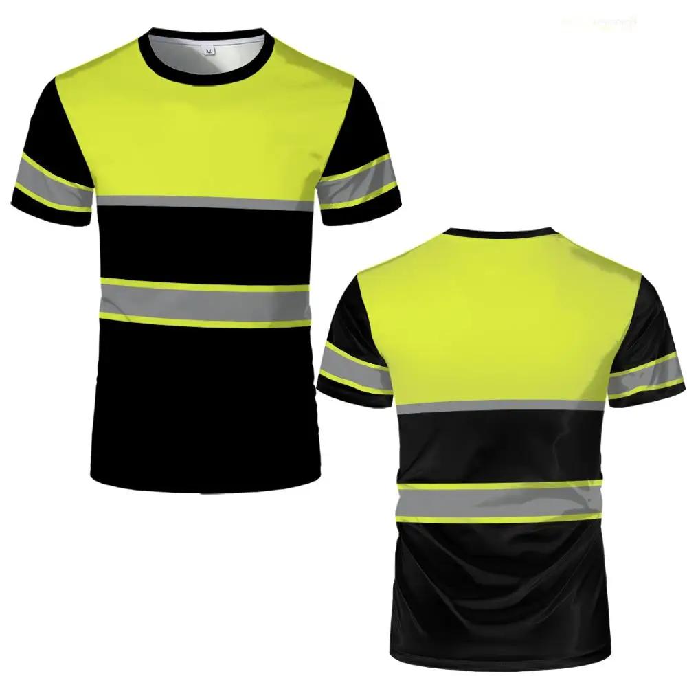 Высококачественные мужские футболки, защитная рабочая одежда, дышащая униформа с 3D-принтом, впитывающая пот, удобная футболка большого размера
